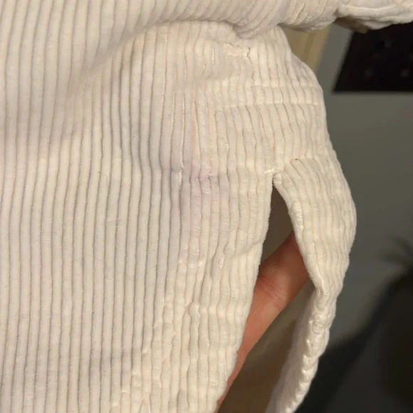 Madewell White Corduroy Shacket size XL - Picture 3 of 5